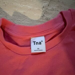 TNA Vibrant Pink Ribbed Tee